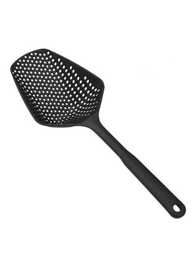 Buy Plastic Strainer Slotted Spoon Black in UAE