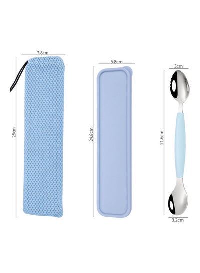 Buy Mud Scraping Spoon With Storage Box Blue/Silver in UAE