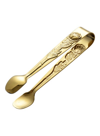 Buy Stainless Steel Bread Baking Food Serving Tong Gold in Saudi Arabia