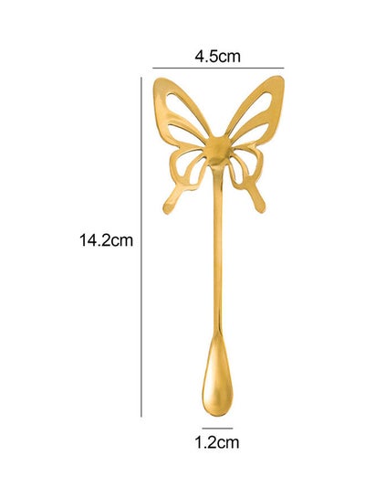 Buy Butterfly Shape Stirring Spoon Gold in UAE