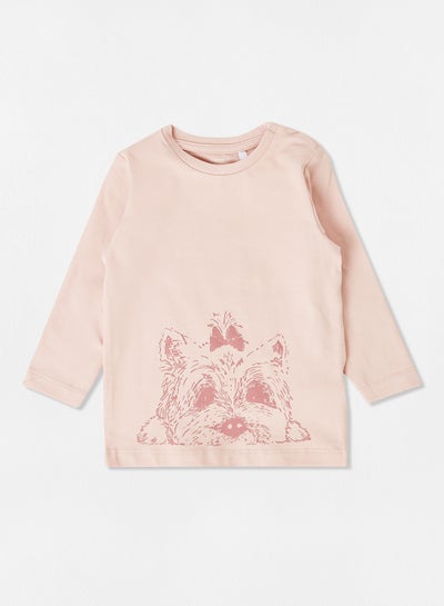 Buy Baby Graphic Print T-Shirt Light Pink in UAE