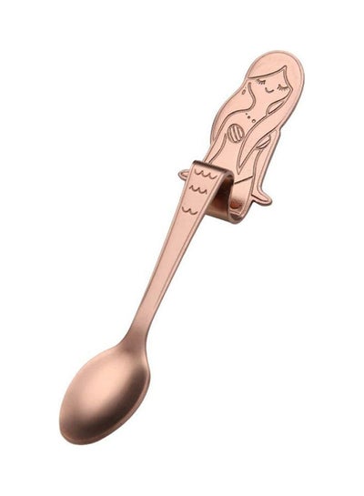 Buy Stainless Steel Cute Mermaid Spoon Rose Gold in UAE