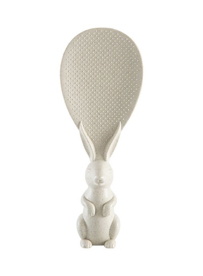 Buy Rabbit Shaped Non-Stick Rice Spoon Beige 18.5x7.0x4.0cm in UAE