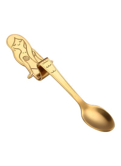 Buy Mermaid Shaped Spoon Gold 18.0x6.2x2.0cm in UAE