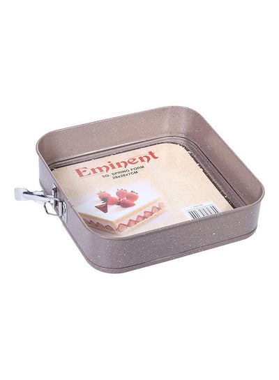 Buy Square Shape Cake Pan Brown 28x28x7cm in UAE