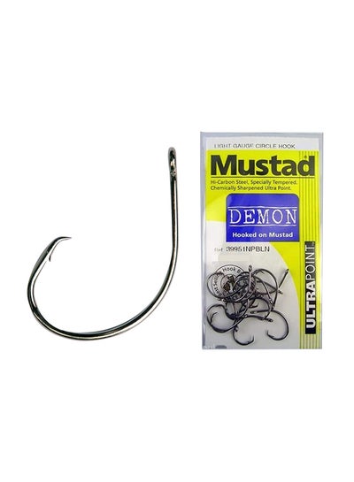 Buy Pack of 7 High Carbon Steel Fishing Hooks Size 6/0 in UAE