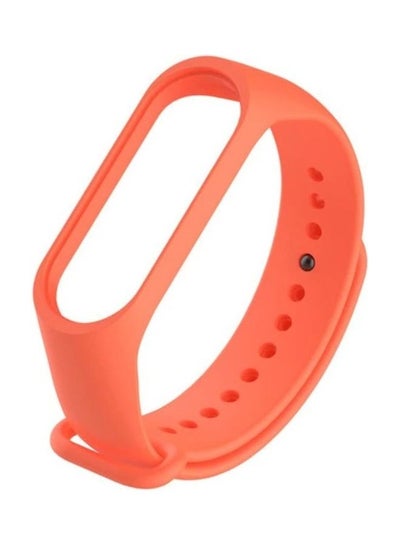 Buy Replacement Silicone Strap For Xiaomi Mi Band 3/4/5/6 Orange in Saudi Arabia