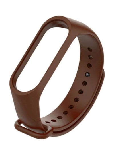 اشتري Replacement Silicone Strap For Xiaomi Mi Band 3/4/5/6 Cinnamon Brown في السعودية