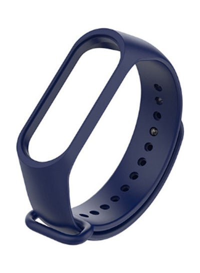 اشتري Replacement Silicone Strap For Xiaomi Mi Band 3/4/5/6 Navy Blue في السعودية