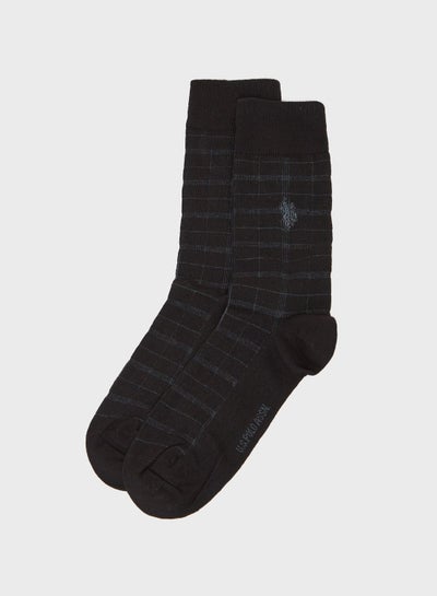 Buy Pair Of Soft Comfortable Crew Socks Black in UAE