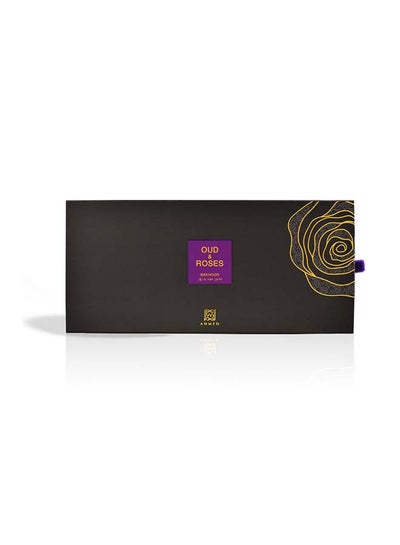 Buy 10-Tablet Bakhoor Oud And Roses Black/Purple/Gold 30grams in UAE