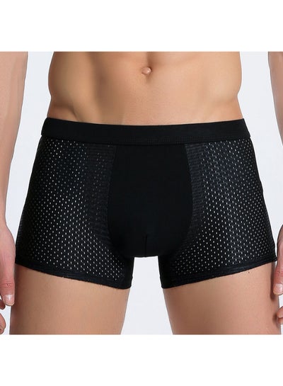 Buy Comfortable Mid-Rise Boxers Black in Saudi Arabia