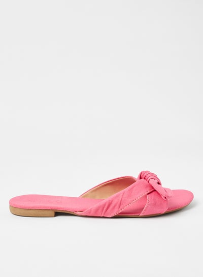 Buy Casual Flat Sandals Pink in Saudi Arabia