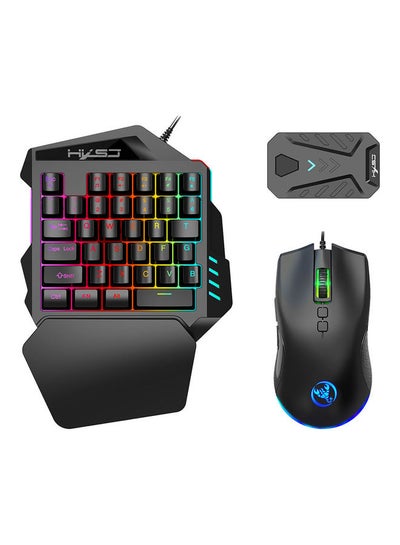 Buy Wired Gaming Keyboard With Mouse Black/Red/Blue in Saudi Arabia