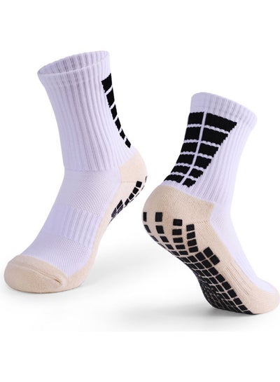 Buy 2-Piece Mid-Tube Non-Slip Football Socks in UAE