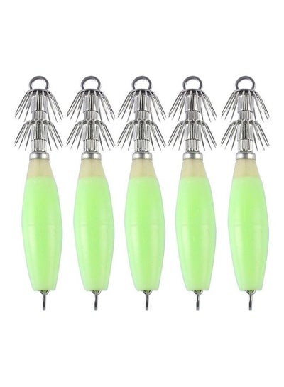 Buy 5-Piece  Squid Fishing Hooks  Lures Baits Set in Saudi Arabia