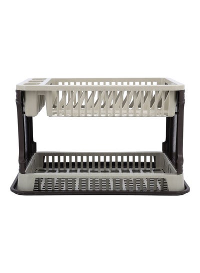 Buy Double Layer Dish Drainer Rack Assorted 44x8x30cm in UAE