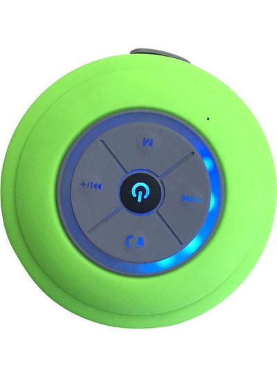 Buy Q9 Waterproof Wireless LED Bluetooth Speaker With Sucker Green in UAE