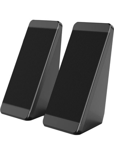 Buy 2-Piece Wired Audio Speakers For Laptop Black in UAE