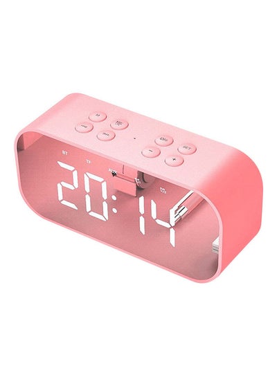 Buy Portable Alarm Clock Speaker Pink in UAE