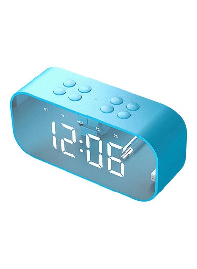 Buy Portable Alarm Clock Bluetooth Speaker Blue in UAE