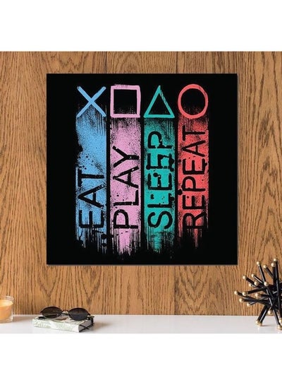 Buy PlayStation Lovers Themed Wall Art Multicolour 33x33cm in Saudi Arabia