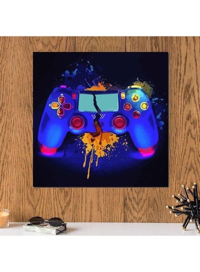 Buy Gamer Zone Themed Wall Art Multicolour 33x33cm in Saudi Arabia