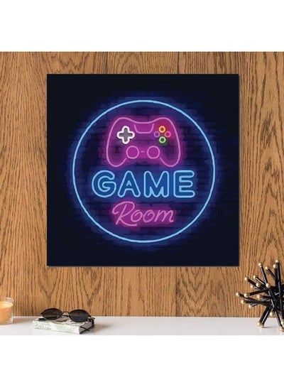 Buy Game Room Themed Wall Art Multicolour 33x33cm in UAE