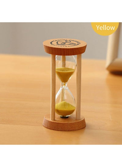 Buy Hourglass Sand Timer Yellow/Beige 9x4.7cm in Saudi Arabia