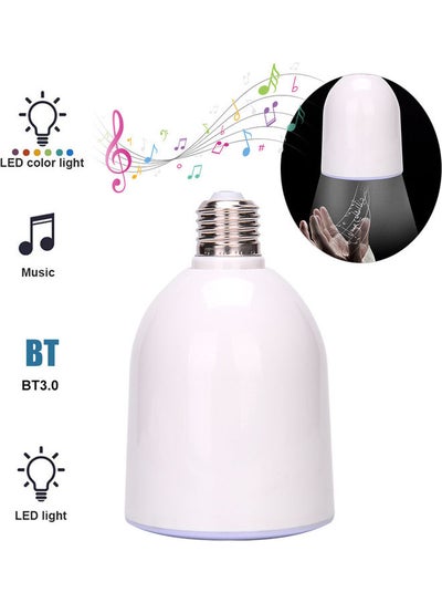 Buy E27 Speaker LEDs Light Bulb BT Loudspeaker Remote Control Music Lamp Bulb White in UAE