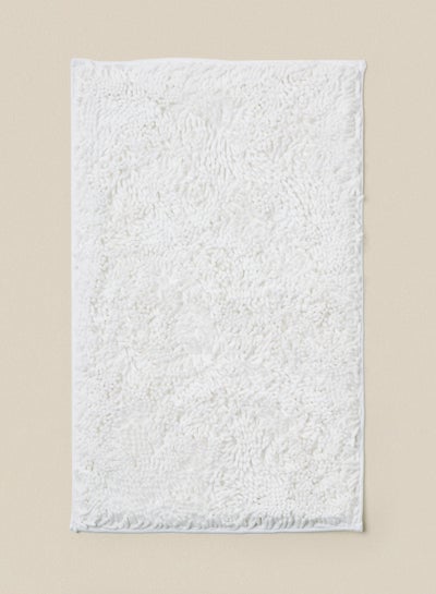 Bath Mat - 70 X 120 Cm - Shaggy - White Color - Bathroom Mat Anti-Slip ...