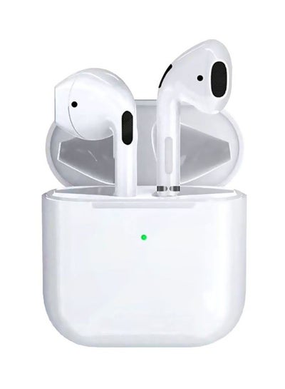 Buy Bluetooth True Wireless In-Ear Headphones With Proximity Sensor And Charging Case White in UAE