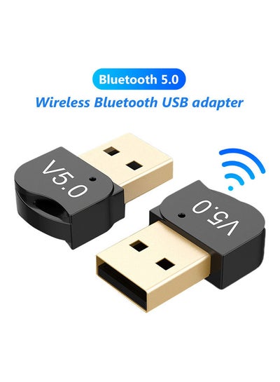 Buy Mini USB Wireless Bluetooth 5.0 Dongle Audio Adapter Black in Egypt