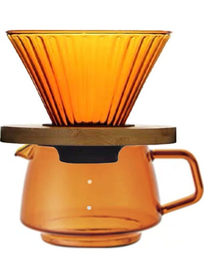 Buy Pour Over Coffee Maker Orange 500ml in Saudi Arabia