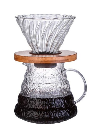 Buy Pour Over Coffee Maker Clear 600ml in Saudi Arabia