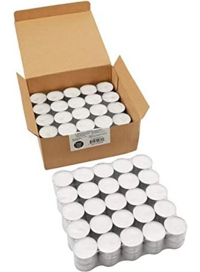 Buy 100 Pack Long Burning Tealight Candles White in Saudi Arabia