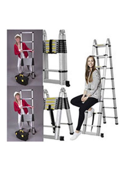 Telescopic Ladder 4.4M Aluminum Portable Multi-Purpose Ladder Steps ...