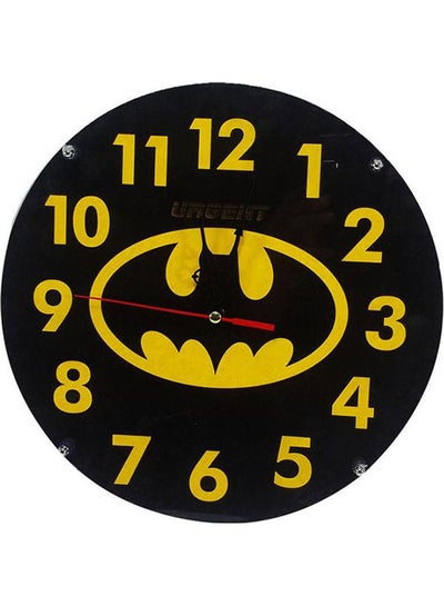 Buy Wooden Wall Clock In The Form Of Batman 30 Cm MultiColour in Egypt