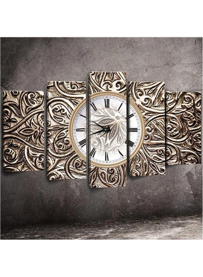 Buy Canvastime Tmg82 Canvas Wall Art Clock 5 Piece Multicolour in Egypt