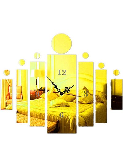 اشتري Design Wall Clock Diy Clock Bedroom And Living Room Decorated Mirror Wall Clock Removable Crystal Wall Clock Multicolour في مصر