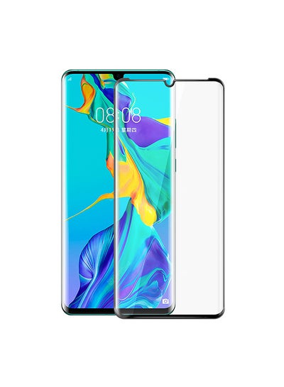 Buy Tempered Glass Screen Protector For Huawei P30 Pro Black in Saudi Arabia