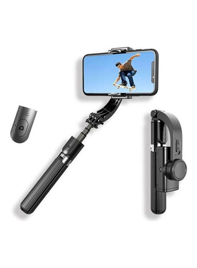 Buy L08 Mobile Phone Stabilizer Anti-Shake Gimbal Stabilizer Selfie Stick Tripod 3 In 1 With Remote Handheld Gimbal Video Shooting Compatible With Ios & Android Black in Saudi Arabia