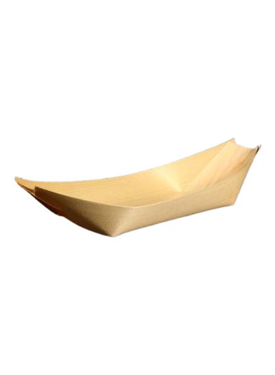 Buy 250-Piece Disposable Wooden Boat Tray Brown 245x115millimeter in UAE