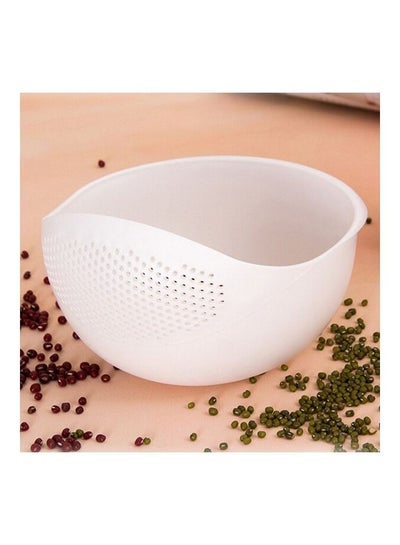 Buy Wash Rice Pot Drain Strainer White in Saudi Arabia