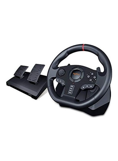 Buy PC Gaming Racing Steering Wheel Degree Race Steering Wheel With Pedal in UAE