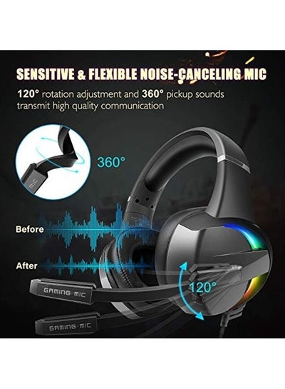 Buy Gaming Headset with Noise Cancelling Mic For PS4, PS5, Xbox One and PC Games in Egypt