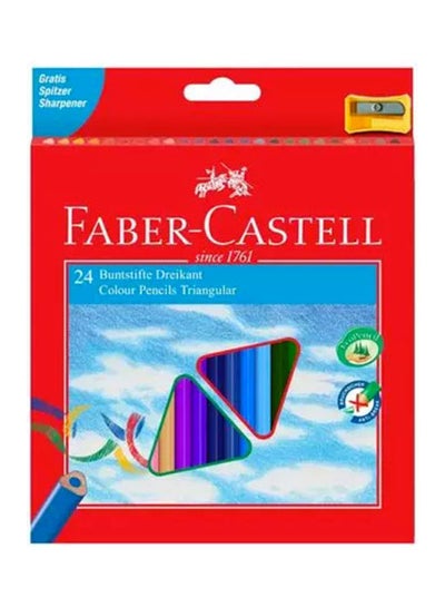 Buy Hexagonal Set Of 24 Colour Pencils Triangular 24 Multicolour in Egypt