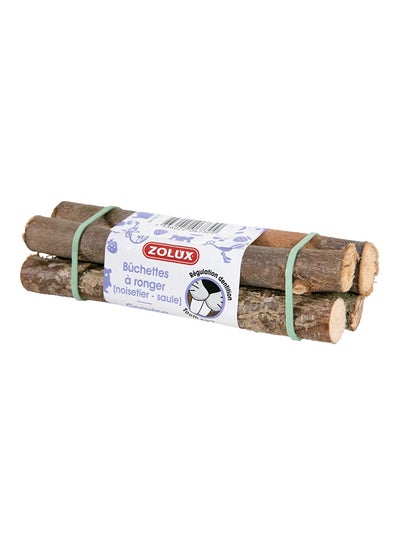 Buy 4-Piece Mini Logs For Rodents Brown in UAE