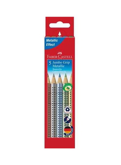 Buy Colour Pencil Jumbo Grip Metallic Box 5X 110993 Multicolour in Egypt