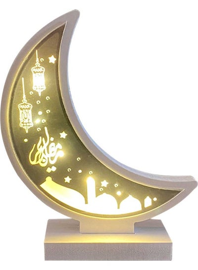 Buy RAMADAN Muslim Handicraft Decoration Wooden Domestic Use Festival Decoration Ornaments White in Saudi Arabia